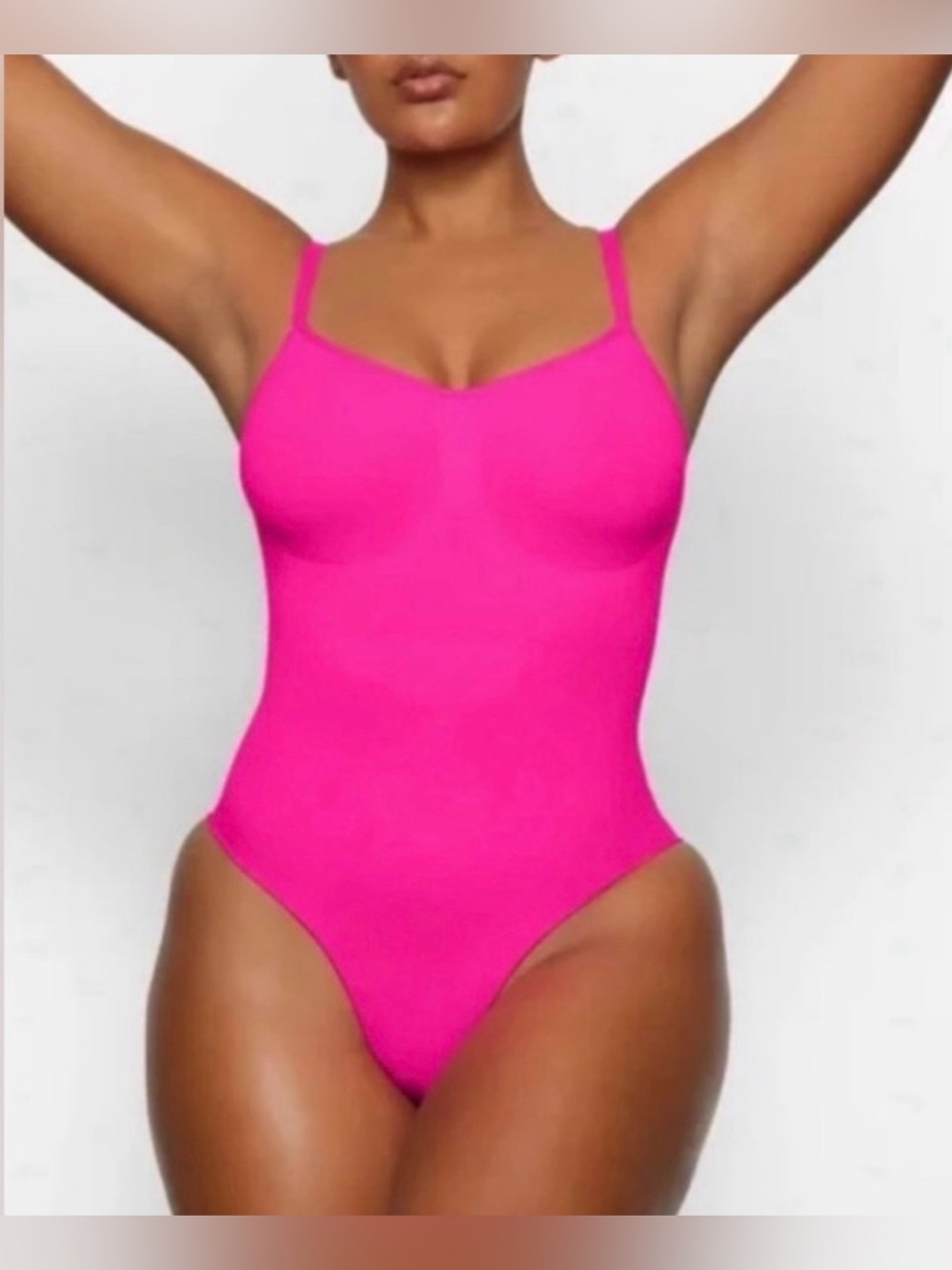 Skims Sculpt Full Brief Bodysuit | Flamingo Pink | S | Rare Limited Edition - Picture 2 of 7